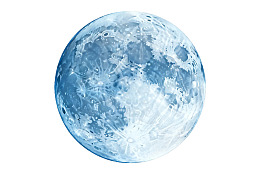 蓝色月球表面特写图片