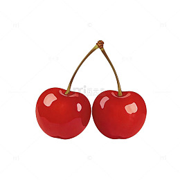 鲜艳樱桃插画素材