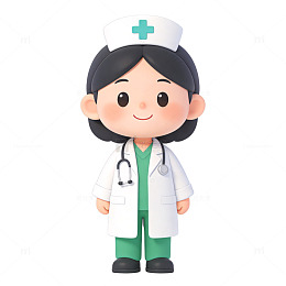 卡通女医生医疗形象设计素材