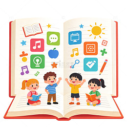 儿童教育图书插画设计素材
