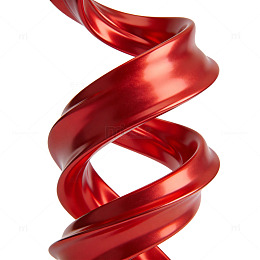 红色螺旋丝带艺术图