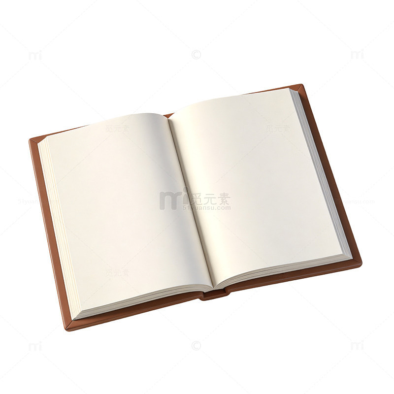 简约木质书页空白渲染图