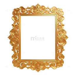 华丽金色雕花相框