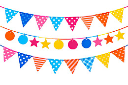 彩色三角旗装饰图案图片