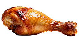 金黄油亮的烤鸡腿图片