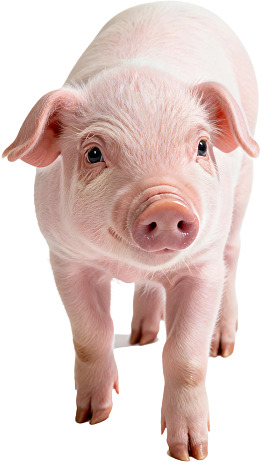 小猪仔站立望向前方图片