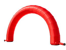 红色充气拱门图片