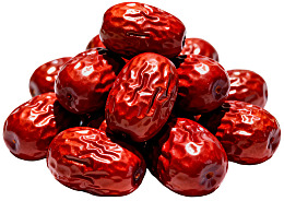 鲜红饱满的红枣堆图片