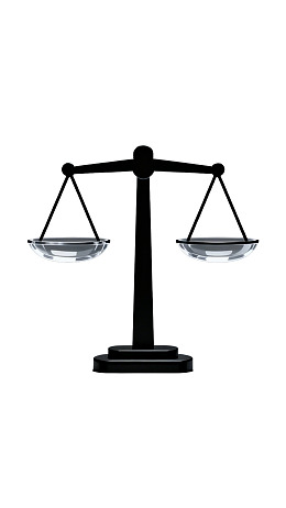 天平秤平衡状态示意图