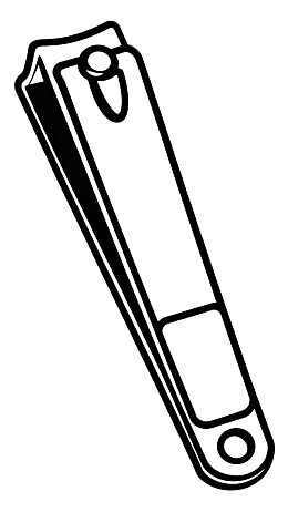 黑色线条风格的指甲钳插画