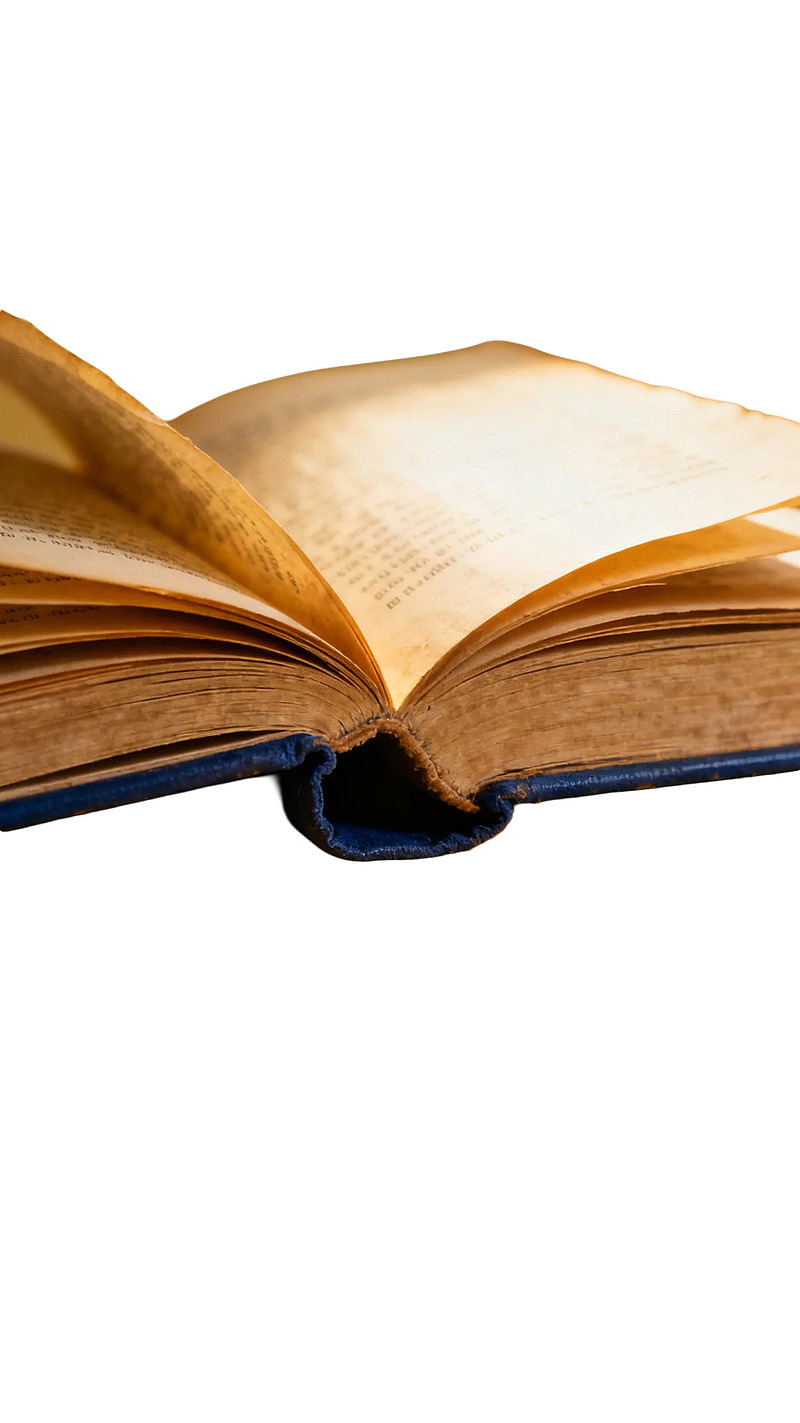 一本打开的旧书图片