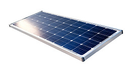 太阳能电池板特写展示