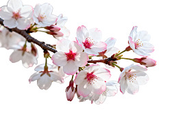 樱花枝头绽放的美丽花朵