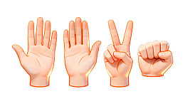 四种手势展示图片