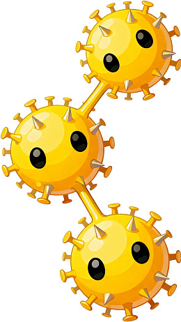 卡通病毒形象串联图图片