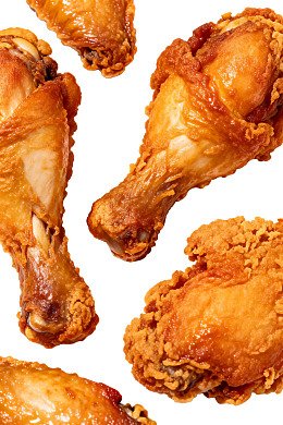 金黄酥脆炸鸡块特写图片