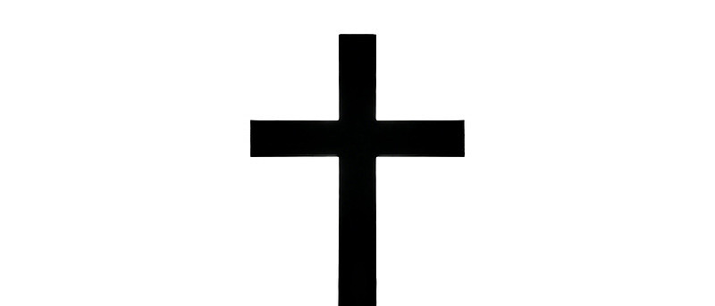 黑色十字架剪影图片
