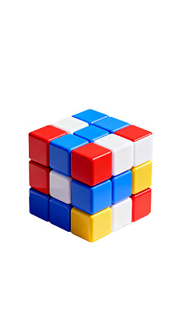 彩色魔方特写展示图片