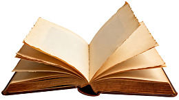 一本打开的旧书图片