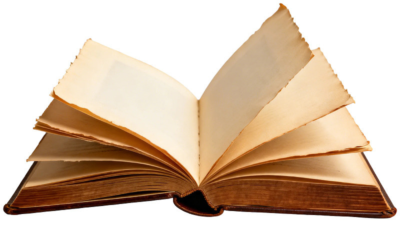一本打开的旧书图片