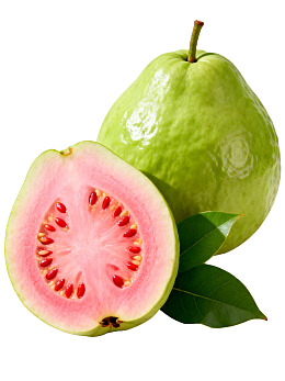 新鲜番石榴切面展示图片