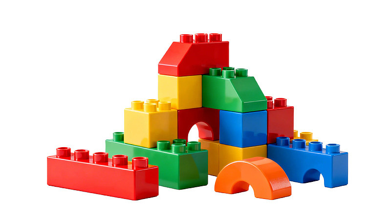多彩积木搭建创意造型