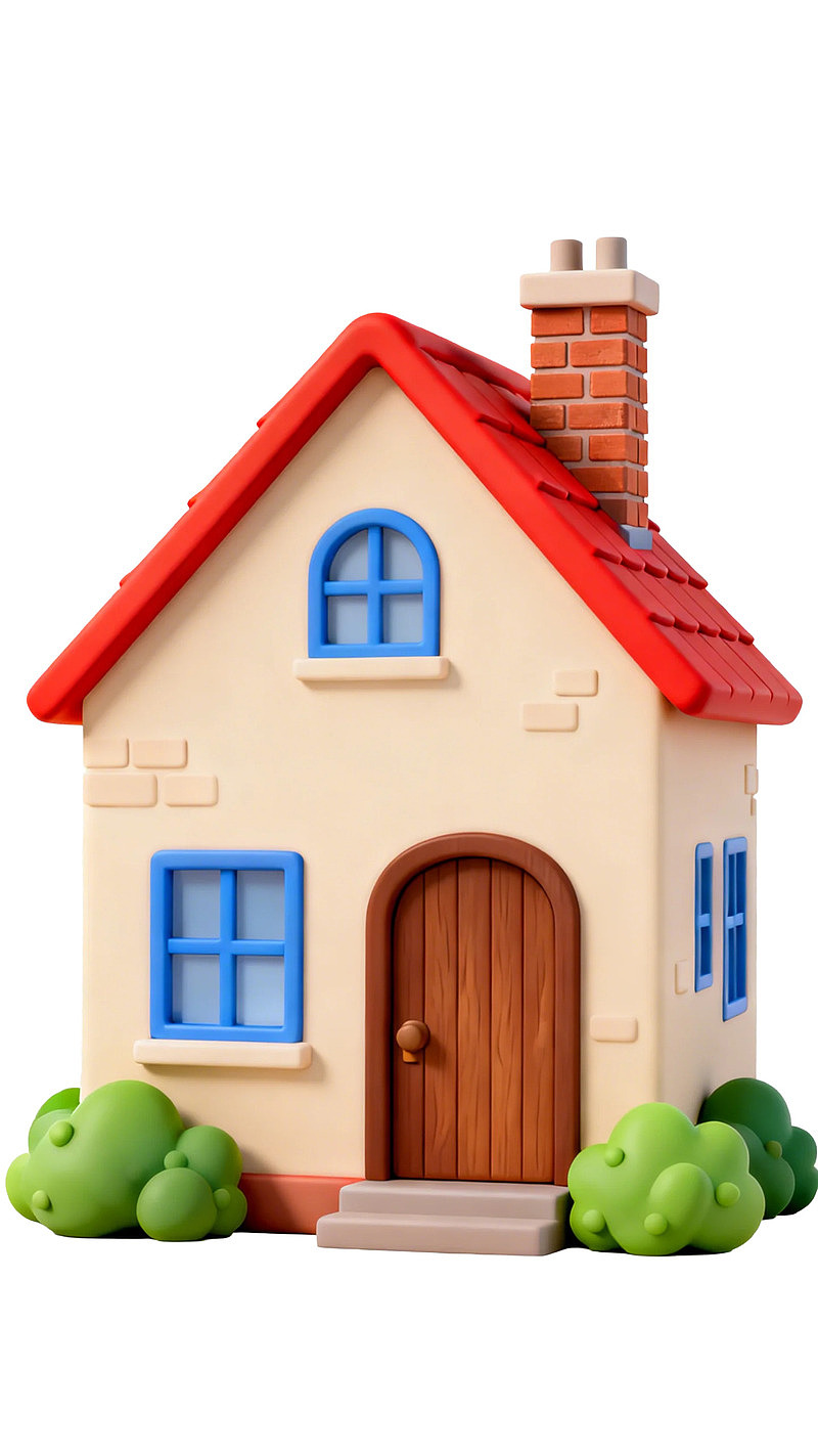 卡通风格小屋模型图片