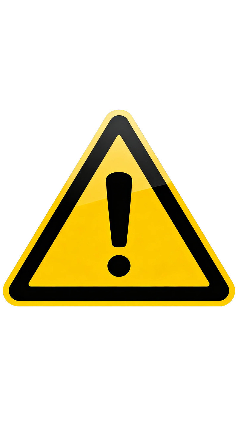 黄色三角形警告标志带感叹号