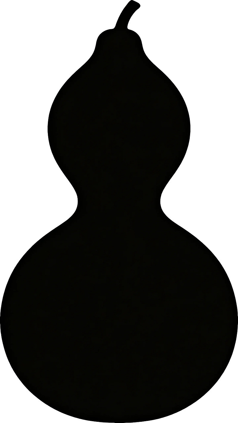 黑色葫芦剪影图图片