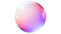 彩色渐变泡泡特写图片