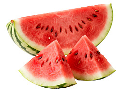 新鲜西瓜切片展示图片