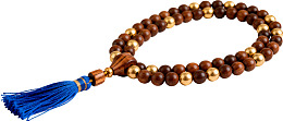 木质念珠配蓝色流苏图片