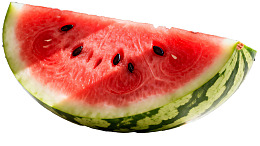 西瓜切片展示鲜红果肉