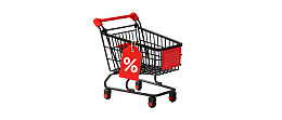 购物车挂有折扣标签图片