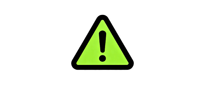 绿色三角形警告标志图片