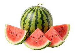 西瓜切片与整瓜展示图片