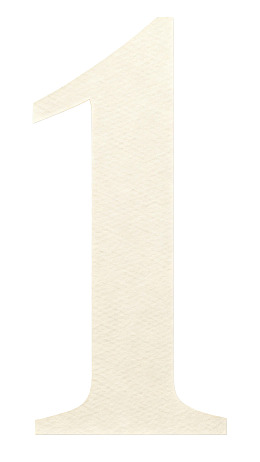 米白色数字1的纹理特写