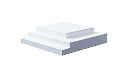 白色阶梯状几何体模型