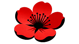 红色花瓣花朵图案图片