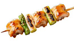 鸡肉蔬菜串烤制美味图片