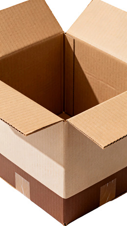 空心纸箱内部特写图片