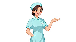 卡通护士微笑展示图片