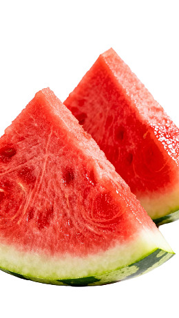 两片鲜红多汁的西瓜图片