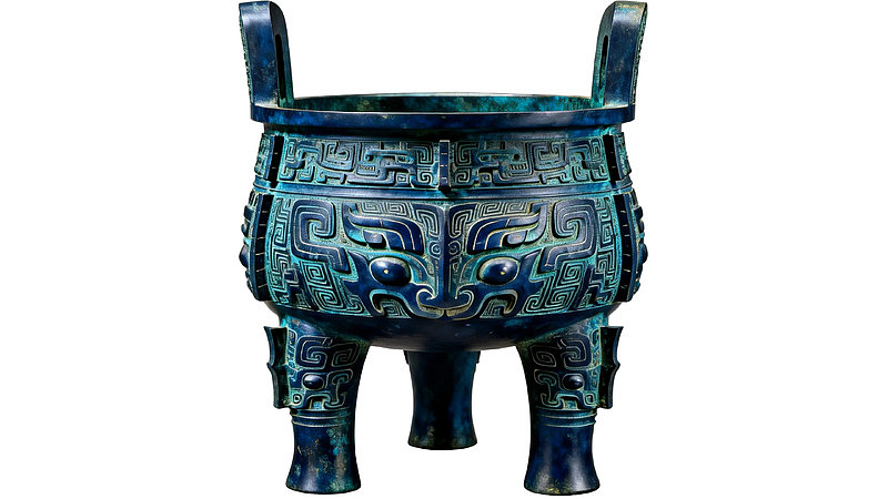 古代青铜鼎装饰精美图片