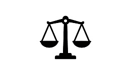 黑白对比的天平图标图片