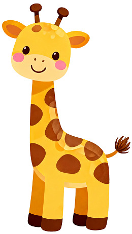 卡通可爱长颈鹿形象图片