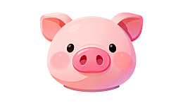 卡通粉色小猪头像图片