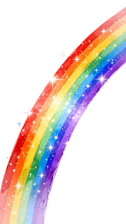 彩虹弧形闪耀星光背景