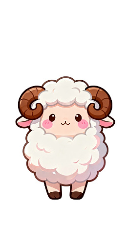可爱卡通绵羊形象图片