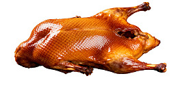 金黄油亮的烤鸭图片